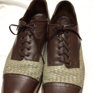 Stacy Adams two tone weaved/leather shoes sz12D